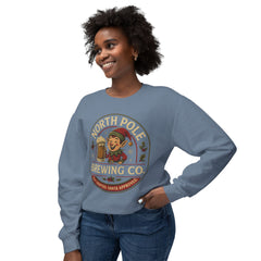 North Pole Brewing Co. Unisex Lightweight Comfort Colors Crewneck Sweatshirt - Cozy Holiday Sweatshirt, Christmas Gift, Winter Apparel, Casual Wear, [...]