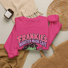 Frankie’s Monstermash Café Sweatshirt — Retro Cute Frankenstein Milkshake Halloween Crewneck