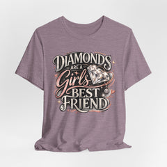 Diamonds Are a Girl's Best Friend T-Shirt – Retro Script Diamond Graphic Tee