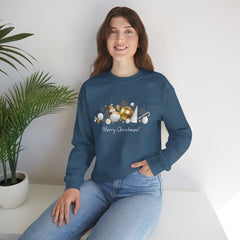 Festive Holiday Sweatshirt, Cozy Winter Apparel, Perfect Gift for Christmas, Tree Ornaments