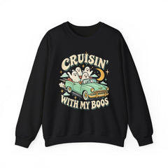 Cruisin' With My Boos Sweatshirt — Cute Ghost Halloween Crewneck