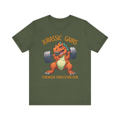 Jurassic Gains- Fitness T-shirt for Gym Workouts