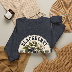 Blackberry Picking Club Crewneck Sweatshirt — Vintage Fruit Patch Design