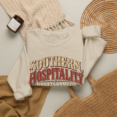 Southern Hospitality Crewneck Sweatshirt — "Southern Hospitality Has Its Limits, You're Gettin' Close"