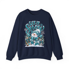 Let It Snow Snowman Crewneck Sweatshirt — Cozy Holiday Winter Pullover