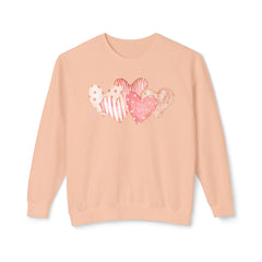 Watercolor Hearts Crewneck Sweatshirt — Valentine's Day Romantic Pullover