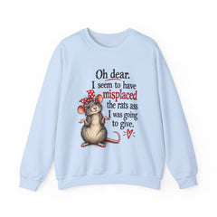 Sarcastic Crewneck Sweatshirt - Don’t Give A Rats Ass