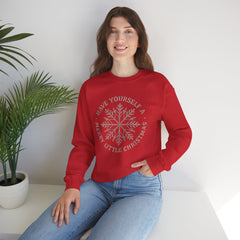 “Have Yourself a Merry Little Christmas” Snowflake Gildan Crewneck Sweatshirt