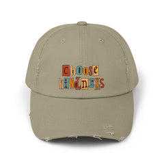 Choose Kindness, Distressed Cap, Inspiring Hat for Everyone, Perfect for Gifts, Casual Wear, Relaxed Vibes,