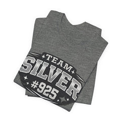 Team Silver #925 T‑Shirt — Vintage Sports Shield Tee - BP Jewelry