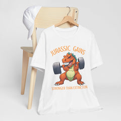 Jurassic Gains- Fitness T-shirt for Gym Workouts