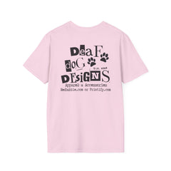 FB Rockstar Dog Unisex T-Shirt - Deaf Dogs Definitely Rock Design