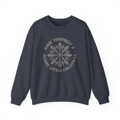 “Have Yourself a Merry Little Christmas” Snowflake Gildan Crewneck Sweatshirt