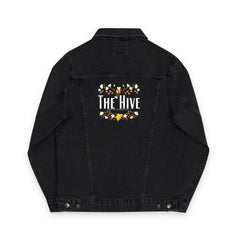 THE HIVE- Embroidered Unisex Denim Jacket - Floral Design for Casual Style, Perfect Gift, Spring Fashion, Unique Outfit, Daily Wear
