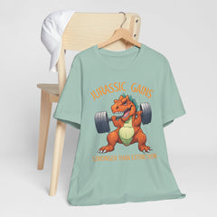 Jurassic Gains- Fitness T-shirt for Gym Workouts