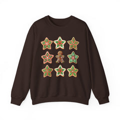 Festive Gingerbread Sweatshirt, Holiday Crewneck, Christmas Gift, Cozy Sweatshirt, Unisex Casual Wear
