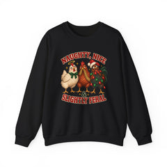 "Naughty, Nice & Slightly Feral" Holiday Christmas Crewneck Sweatshirt