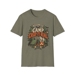 Camp Creep-It-Real T-Shirt — Welcome to Camp Halloween Graphic Tee- BP