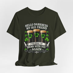 St. Patrick’s Pub Tee – “Hello Darkness My Old Friend, I’ve Come to Drink With You Again”