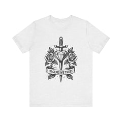 'In Gems We Trust' | Edgy Casual Wear, Gift for Rock Lovers, Men's & Women's Apparel, Perfect for Festivals