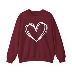 Hand Drawn Heart  - Valentine's Day Sweatshirt