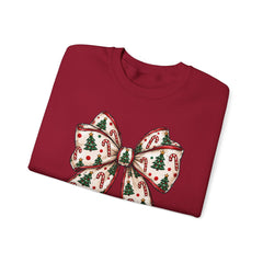 Christmas Bow Crewneck Sweatshirt — Festive Holiday Bow Sweatshirt