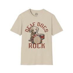 FB Rockstar Dog Unisex T-Shirt - Deaf Dogs Definitely Rock Design