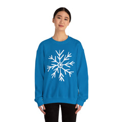 Cozy Snowflake Crewneck Sweatshirt for All Seasons |Hand drawn, Lounging, Holidays, Snow