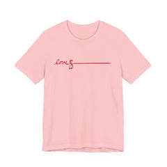 Love Signature T-Shirt – Minimal Red Script Tee