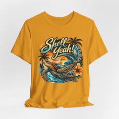 Shell Yeah! Turtle Graphic Tee — Tropical Beach Surf T-Shirt