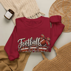 Football Mom Crewneck Sweatshirt — Leopard & Bow Team Spirit