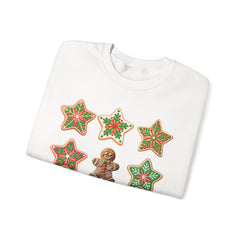 Festive Gingerbread Sweatshirt, Holiday Crewneck, Christmas Gift, Cozy Sweatshirt, Unisex Casual Wear