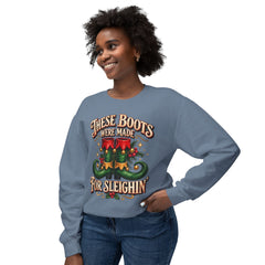 Festive Crewneck Comfort Colors Sweatshirt: Holiday Cheer, Christmas Gift, Cozy Wear, Funny Xmas Apparel,