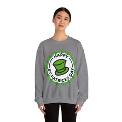 Happy St. Patrick's Day Unisex Crewneck- Leprechaun Hat