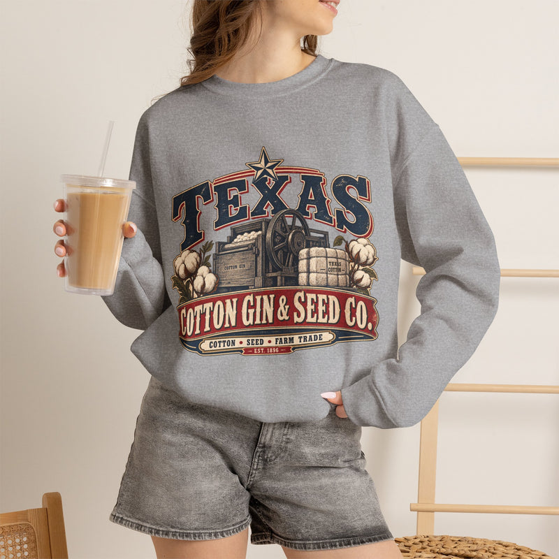 Texas Cotton Gin & Seed Co. Crewneck Sweatshirt - Southern Heritage