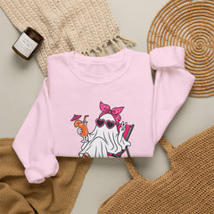 Boo-gie Bitch Ghost Crewneck Sweatshirt — Cute Retro Halloween Graphic