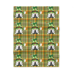 St. Patrick's Day Soft Fleece Dog Blanket - Gnome Design