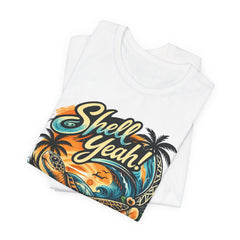 Shell Yeah! Turtle Graphic Tee — Tropical Beach Surf T-Shirt