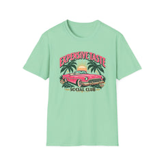 Expensive Taste Social Club T-Shirt — Retro Palm & Classic Car Tee