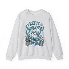 Let It Snow Snowman Crewneck Sweatshirt — Cozy Holiday Winter Pullover