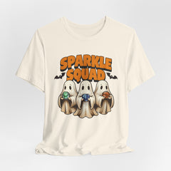 Sparkle Squad Ghost Tee | Unisex Jersey Short Sleeve T-Shirt | Cute Halloween Shirt, Party Outfit, Gift Idea, Casual Wear