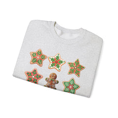 Festive Gingerbread Sweatshirt, Holiday Crewneck, Christmas Gift, Cozy Sweatshirt, Unisex Casual Wear