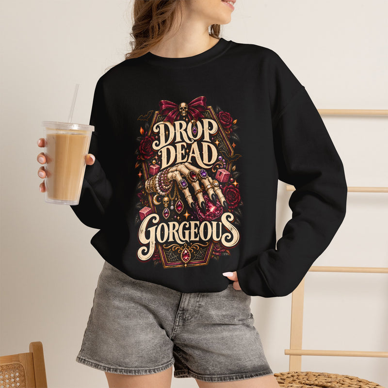 “Drop Dead Gorgeous” Gothic Hand Illustration w/rings- Jewelry Reveals