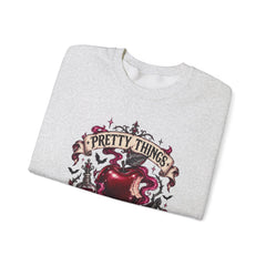 Crewneck Sweatshirt — “Pretty Things Can Be Poison” Gothic Apple Graphic