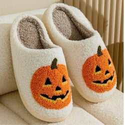 Halloween Jack-O-Lantern Slippers