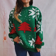 Christmas Tree Plush Sweater Knit