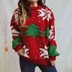 Christmas Tree Plush Sweater Knit